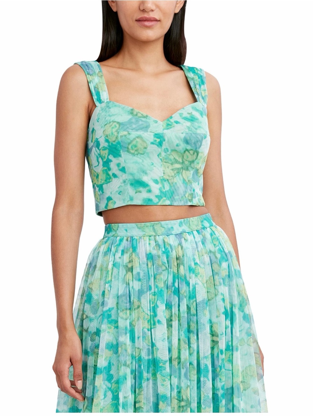 BCBGMaxAzria Emerald Green Crop Top NWT